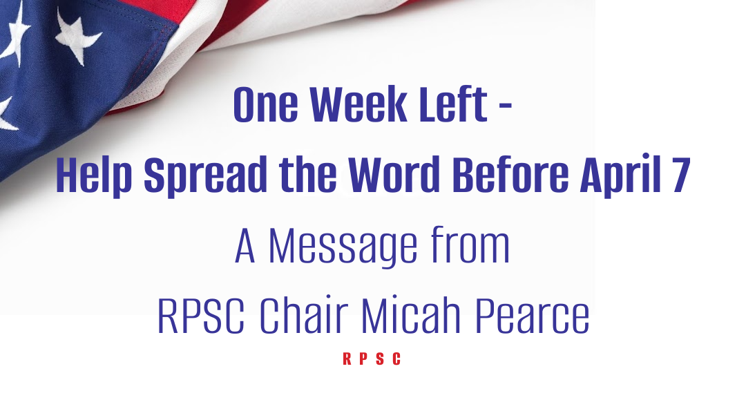 One Week Left – Help Spread the Word Before April 7