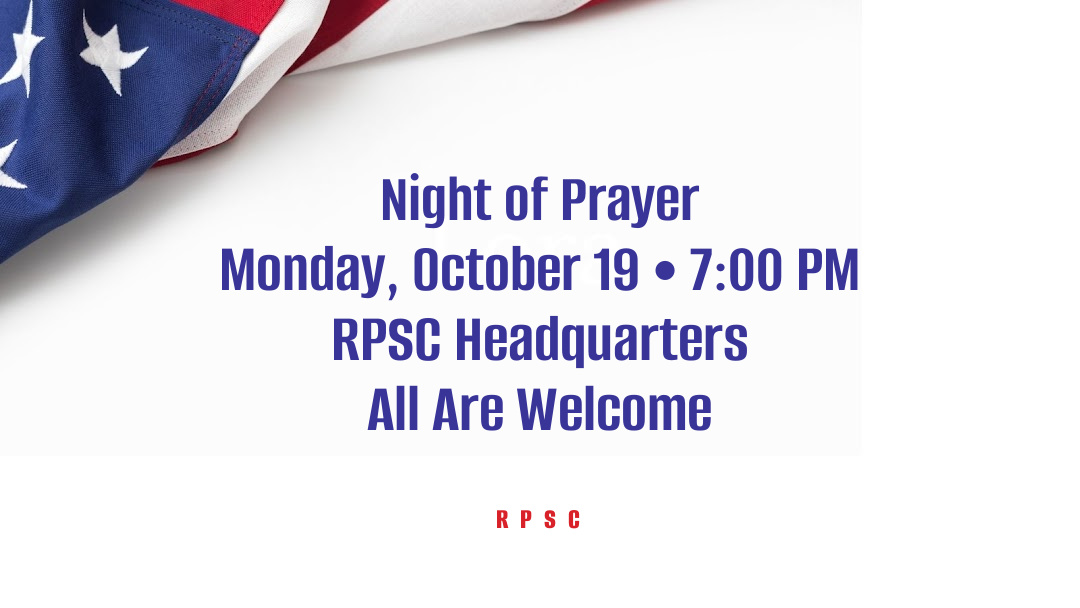 Night of Prayer — October 19 at 7 PM